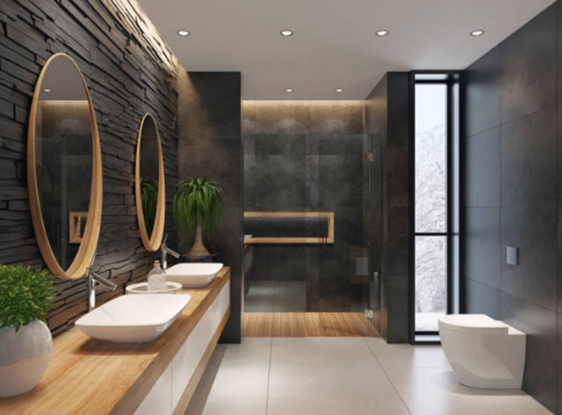 encimera de baño de madera